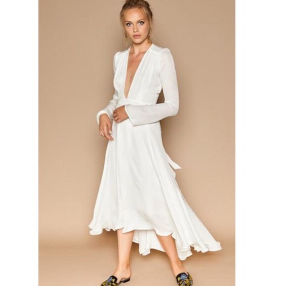 NWT Stone Cold Fox Nico Silk Wrap Dress